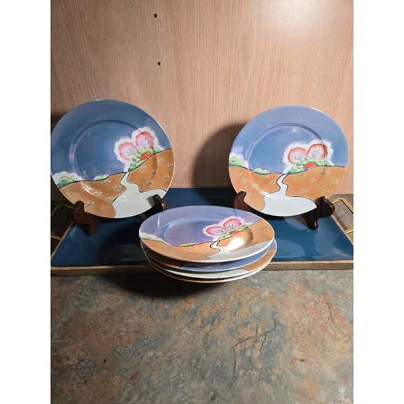 7.5in Lusterware VTG JAPAN Luncheon Snack/Dessert Plates (6) - Picture 4 of 5